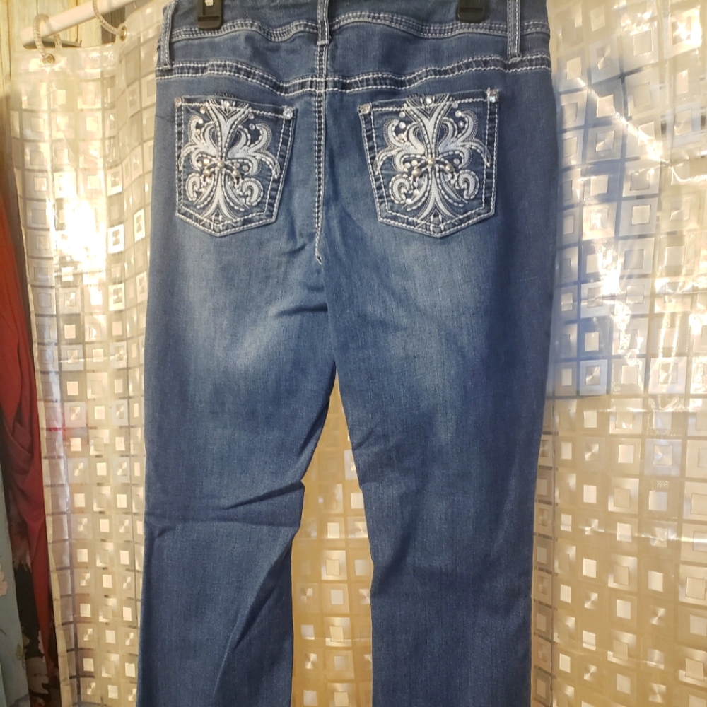 Stylish Blue Embroidered Women's Jeans